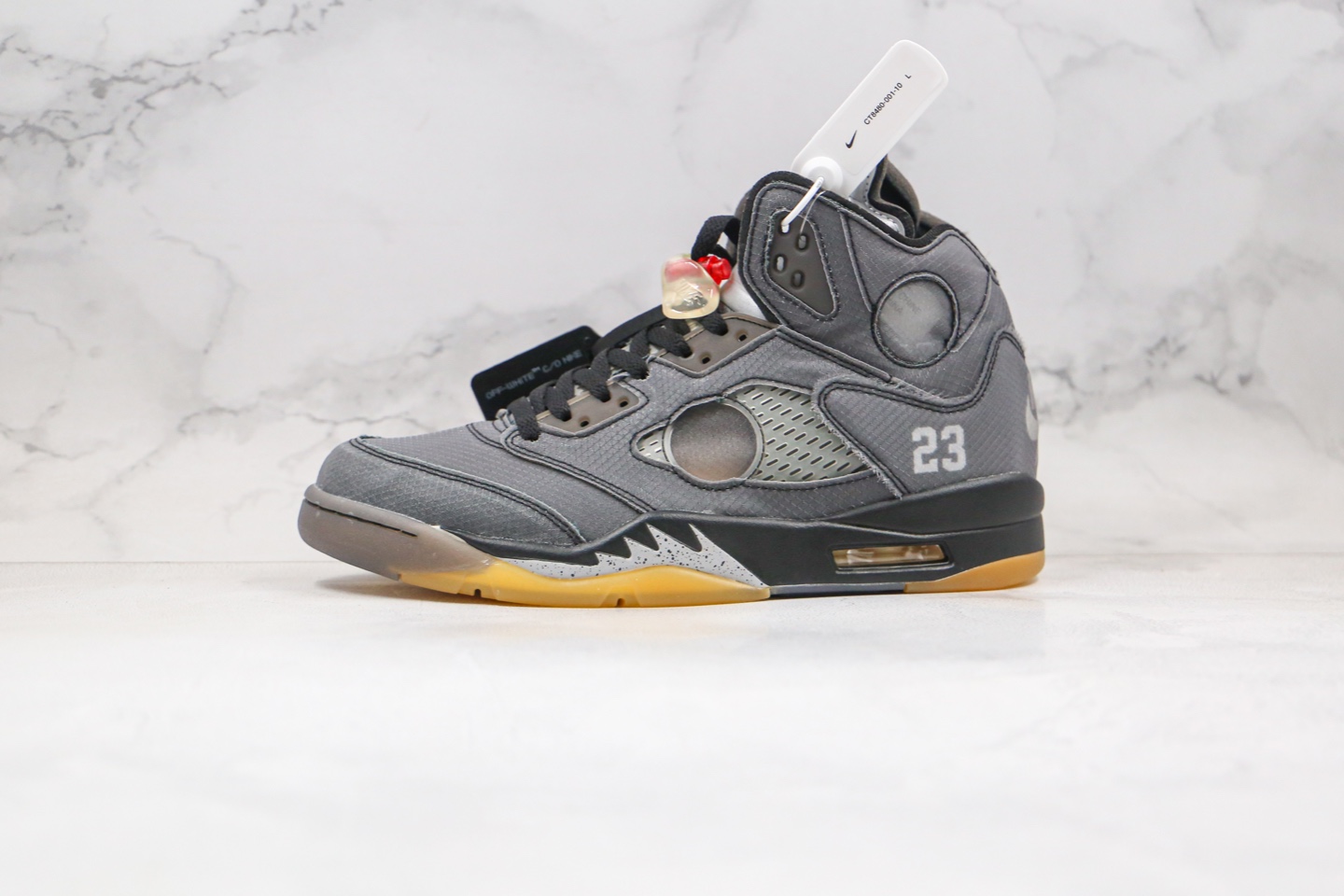 520 OG 纯原版本乔丹AJ5 蝉翼 灰黄色 OW联名 OFF-White x Air Jordan 5 Retro SP OW联名CT8480-001