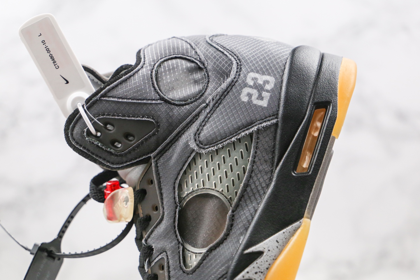 520 OG 纯原版本乔丹AJ5 蝉翼 灰黄色 OW联名 OFF-White x Air Jordan 5 Retro SP OW联名CT8480-001
