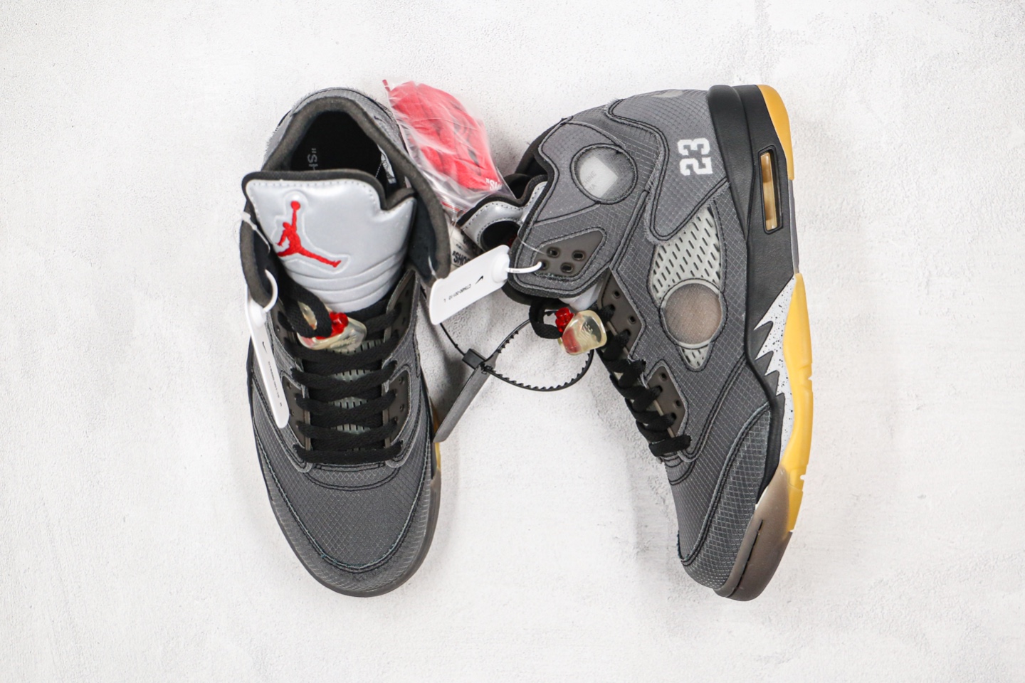 520 OG 纯原版本乔丹AJ5 蝉翼 灰黄色 OW联名 OFF-White x Air Jordan 5 Retro SP OW联名CT8480-001