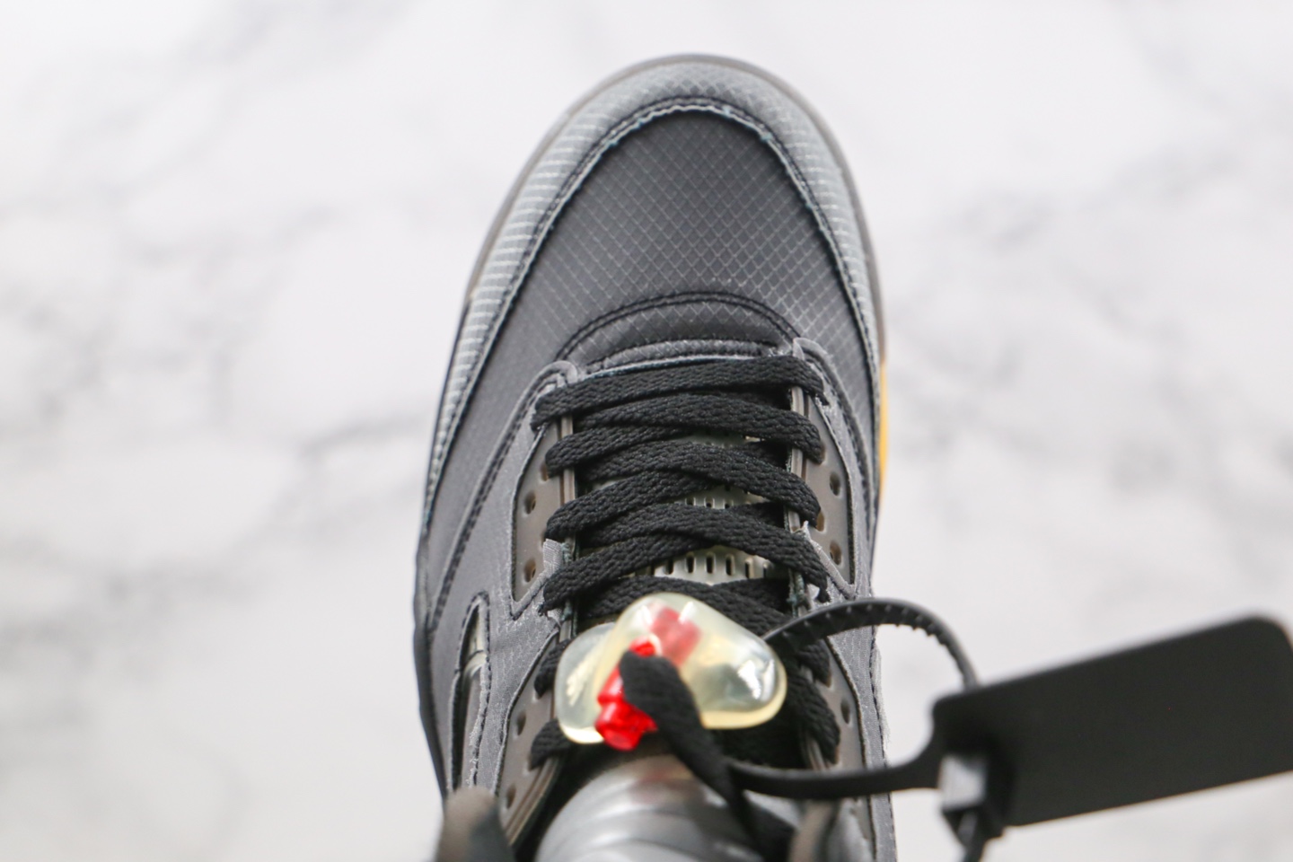520 OG 纯原版本乔丹AJ5 蝉翼 灰黄色 OW联名 OFF-White x Air Jordan 5 Retro SP OW联名CT8480-001