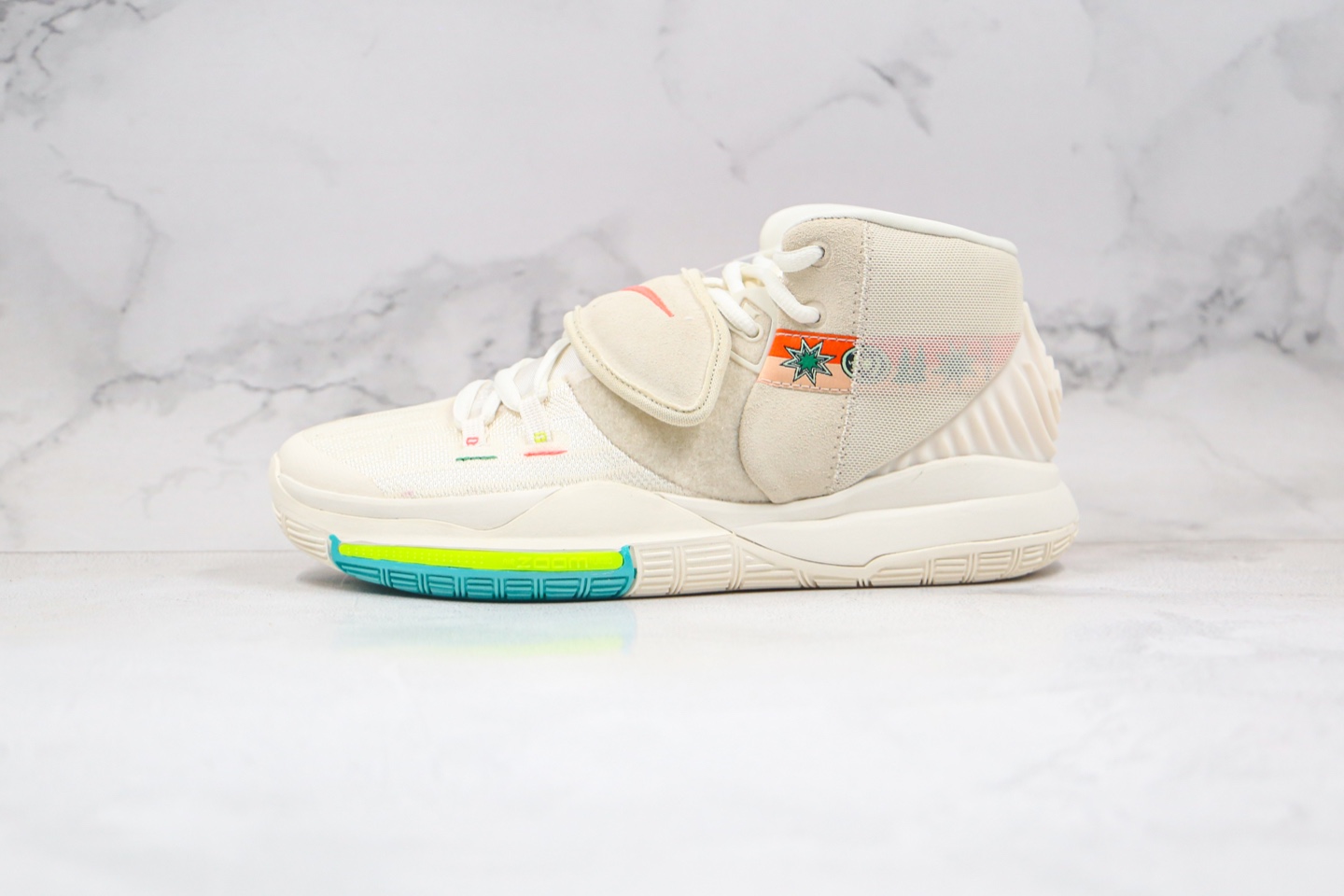 270 公司级 欧文六代6代 米白色 涂鸦 N7 Nike Kyrie 6 N7实战篮球鞋CD5031-101