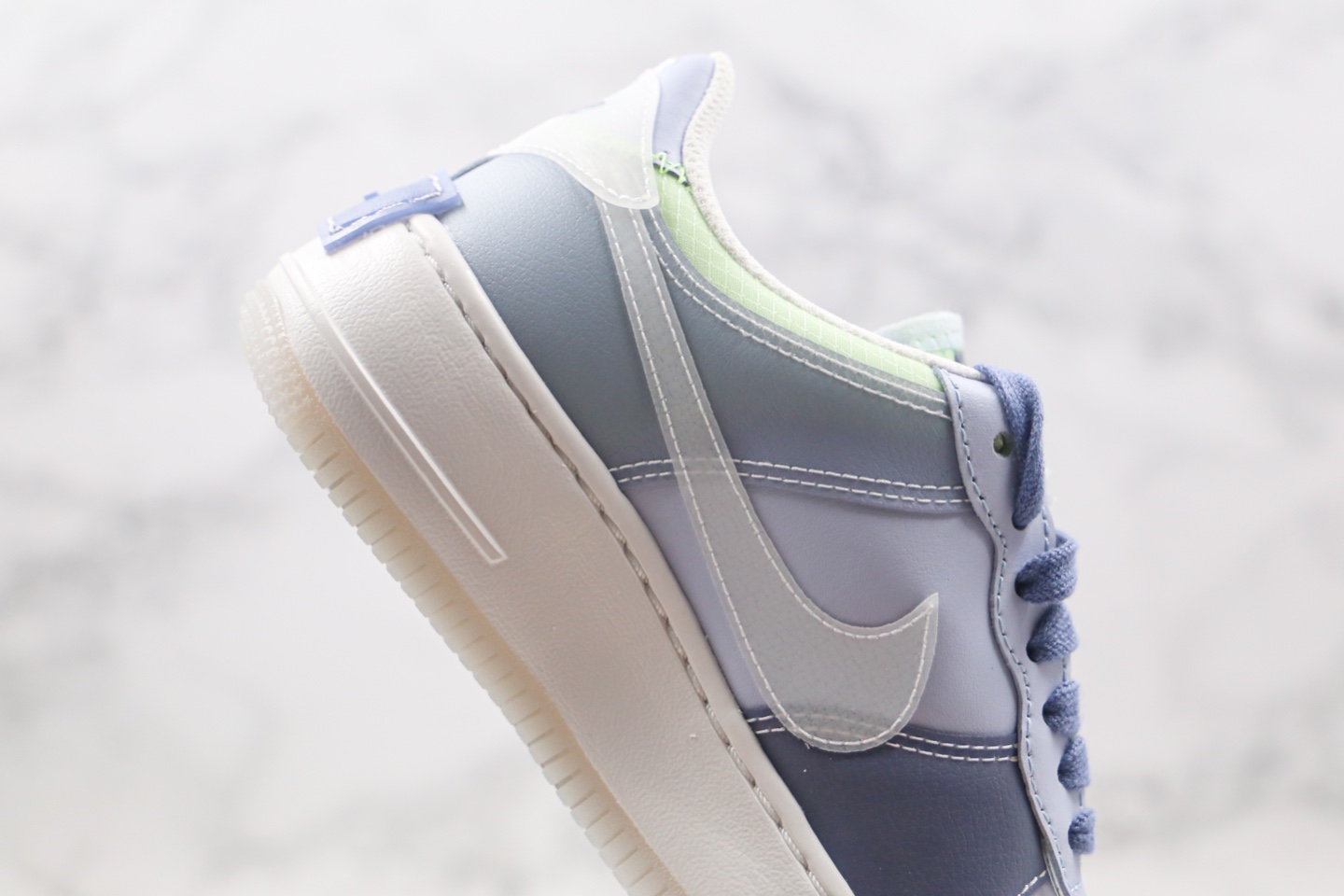 230 公司级 马卡龙 蓝紫色 射频 Wmns Air Force 1 Shadow SE'World Indigo' 马卡龙深蓝射频低帮空军一号CK6561-001