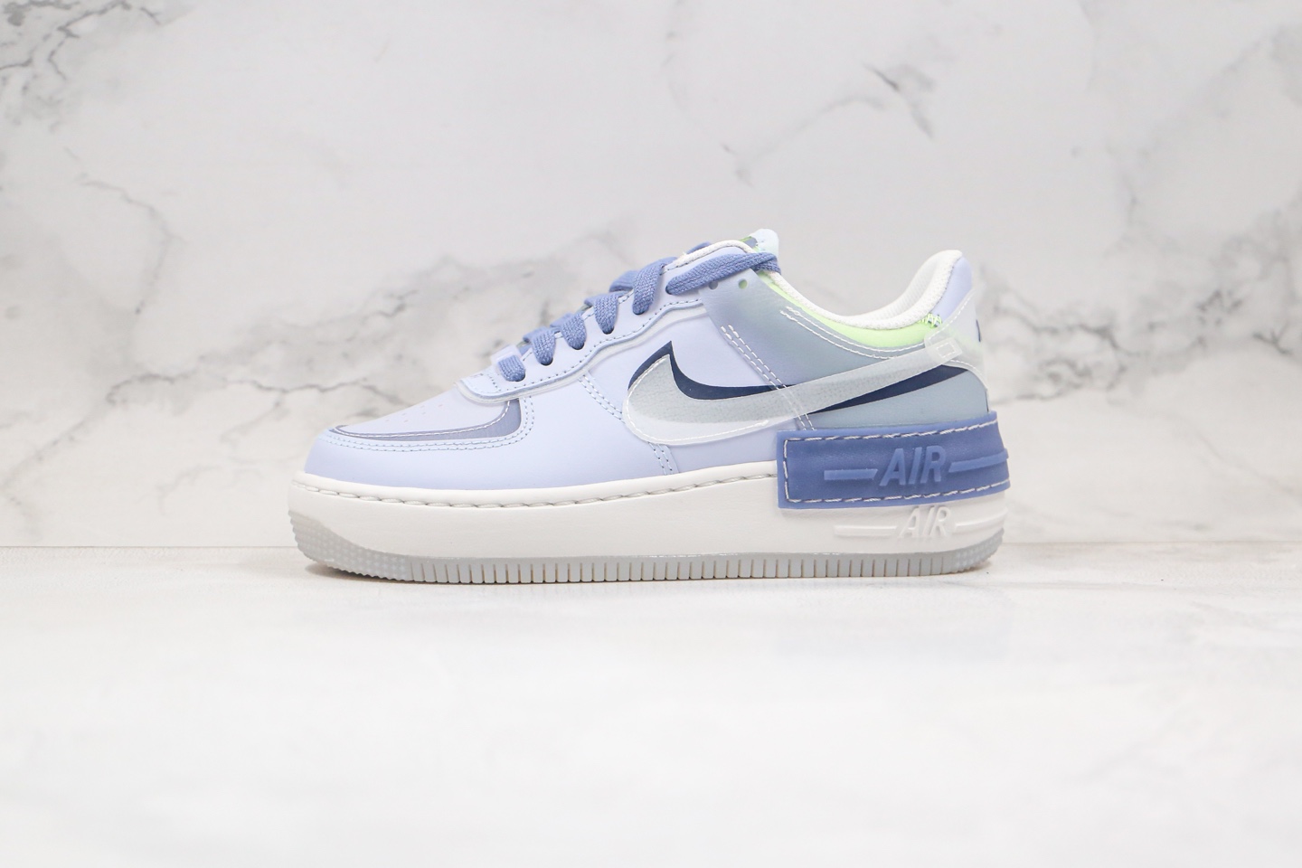 230 公司级 马卡龙 蓝紫色 射频 Wmns Air Force 1 Shadow SE'World Indigo' 马卡龙深蓝射频低帮空军一号CK6561-001