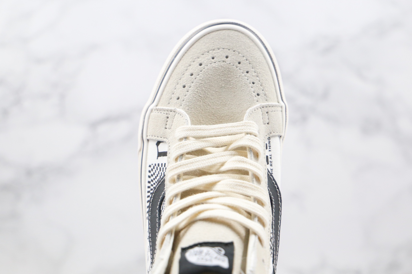 160 VANS 范斯SK8-新款黑白/原色高帮复古印花涂鸦男女休闲帆布鞋 型号：黑白色HJ08/白灰色HJ07