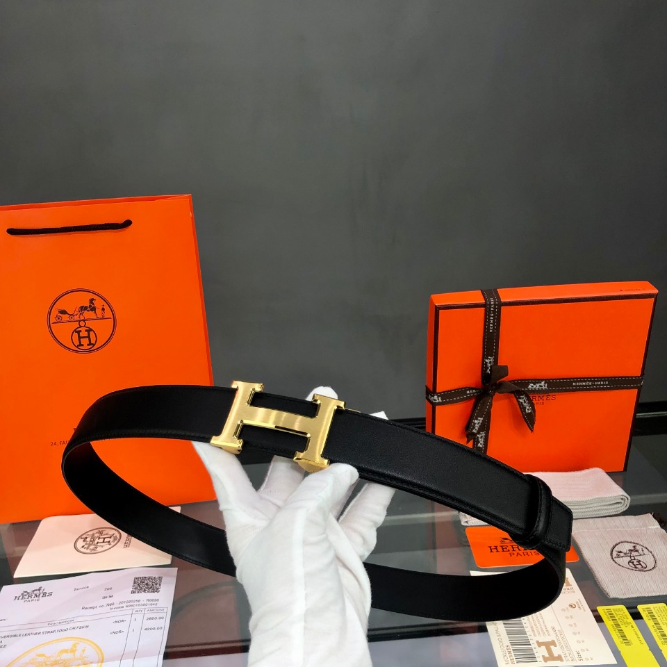 Hermes 35mm Black Leather Belt with H Buckle for Men, Double-Sided 3 o 1em8vdk7l1np11h32qmi1l731826q