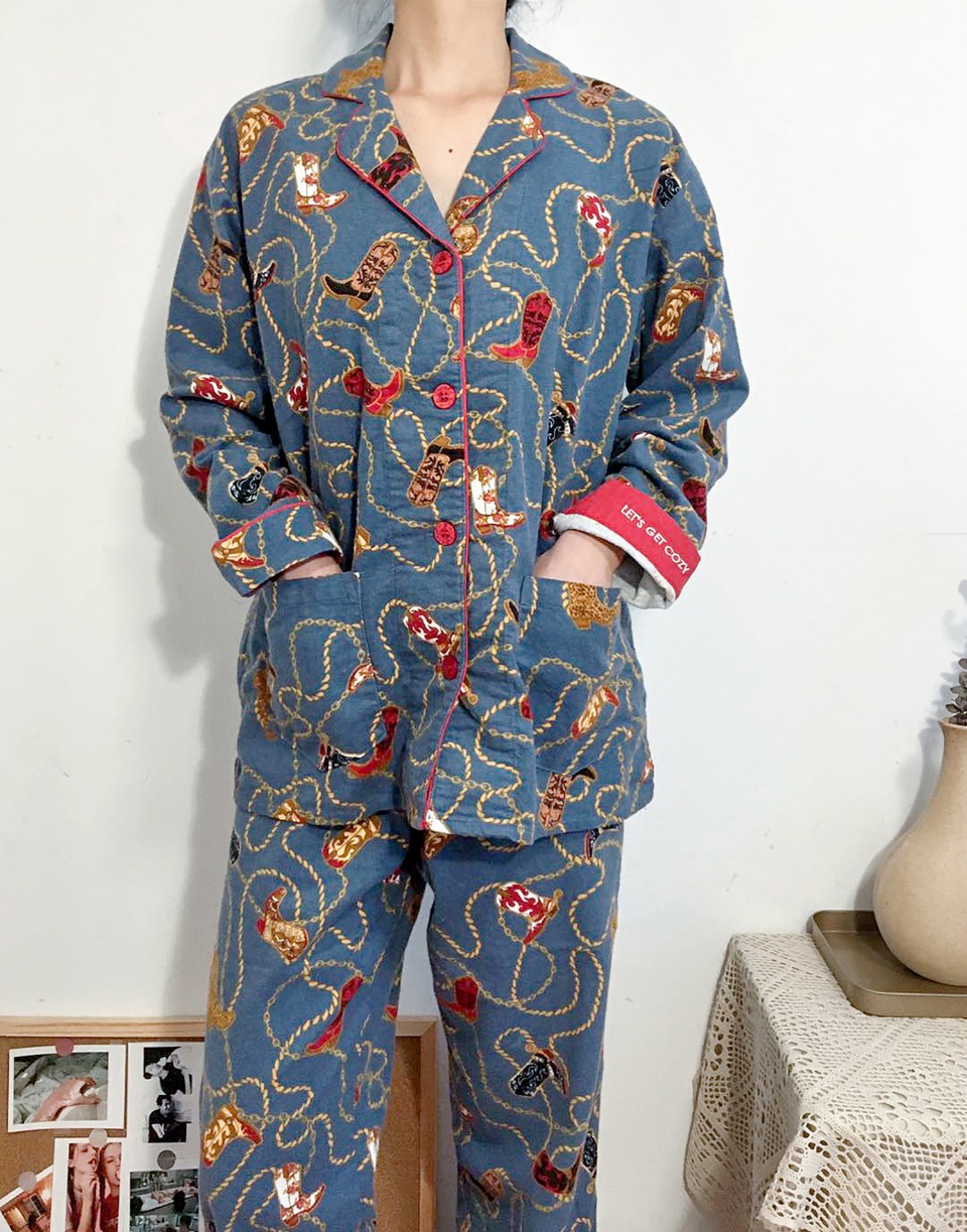 Salvage "Magic Boot" Brushed Pajama Set - Comprehensive 5