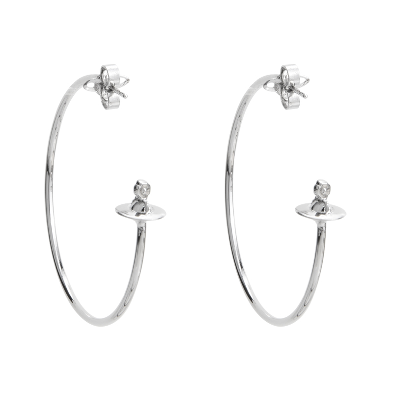 NO:103239,Queen Mother Citizens Large Circle Three-dimensional Saturn Earrings 4CM Circle Silver, Queen Mother Citizens Earrings, Earrings19860909西太后大圈立体土星耳环4CM圈 银色,西太后耳钉,earrings,Jewelry