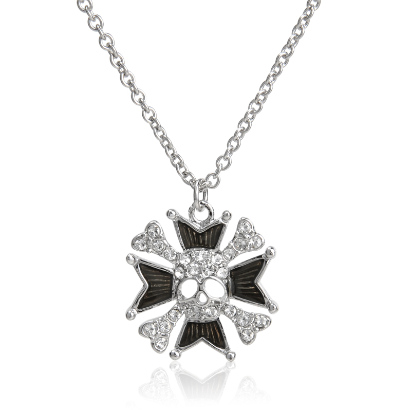 NO:103138,Queen Mother of the Cities paint medal cross skeleton necklace, Queen Mother of the Cities necklace, necklace19860909西太后烤漆勋章十字骷髅项链,西太后项链,necklace,Jewelry