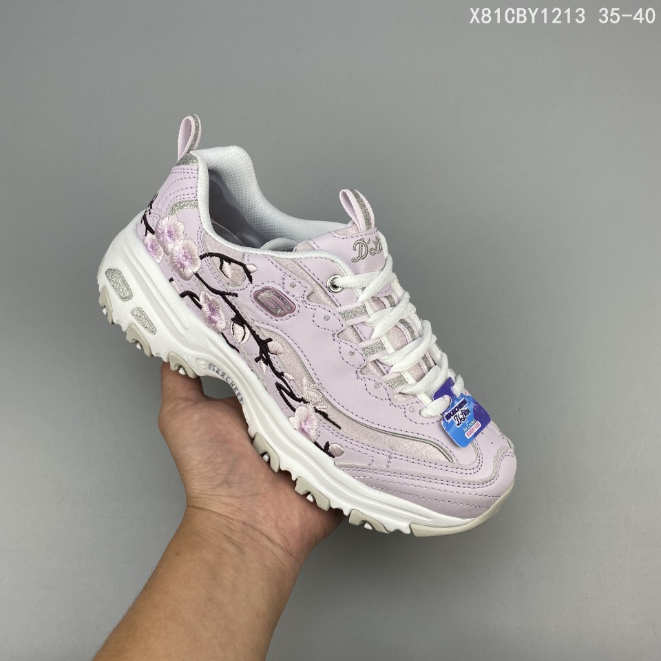 斯凯奇 Skechers 花卉刺绣休闲鞋女鞋 Dlites增高秋季新款厚底时尚花卉刺绣运动鞋轻质eva鞋底 橡胶加固增强抓地力 X81cby1213 莆鞋网 莆田鞋 莆田安福 电商城市场 商贸城小镇 莆鞋网