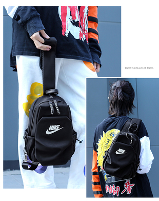 Nike/耐克 青蛙挂件胸包 时尚爆款单品 高品质斜跨小包 潮男潮女必备街包 WXG-NK-31183