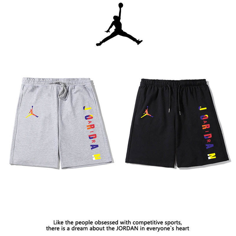 Air Jordan Clothing Shorts Black Grey White Printing Unisex Cotton Summer Collection
