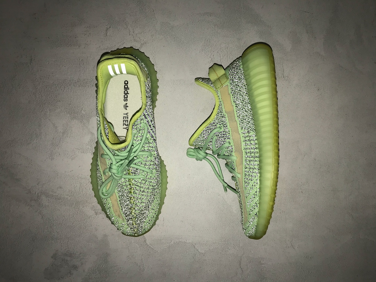椰子 350 V2 A版 黑绿满天星运动鞋