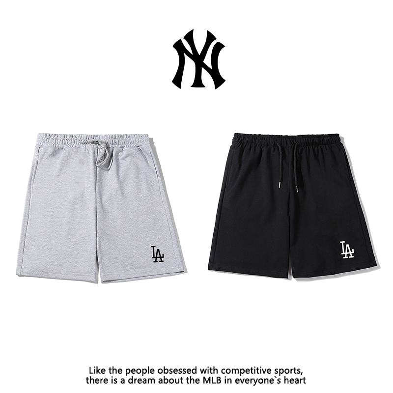 MLB Clothing Shorts Black Grey Printing Unisex Cotton