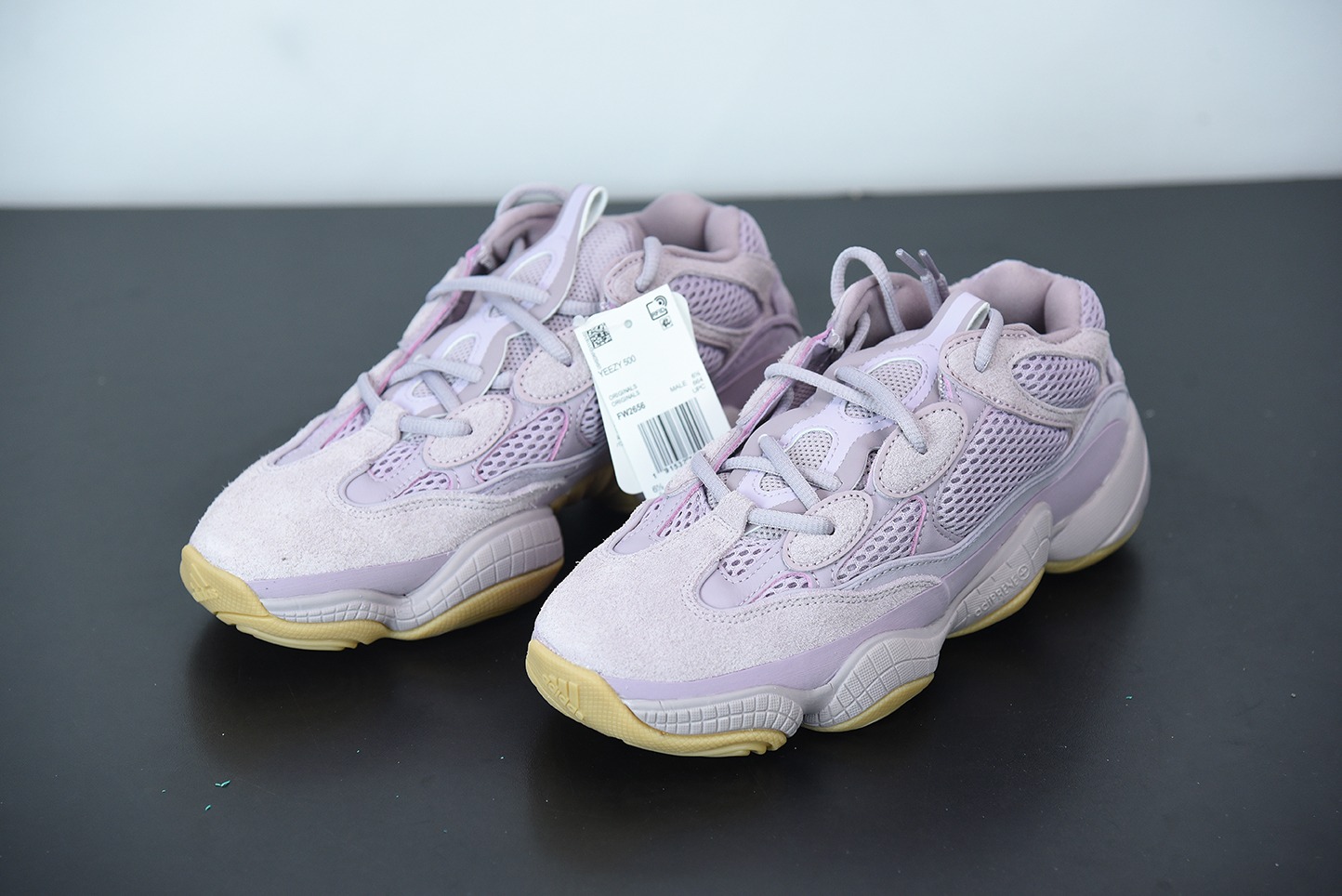 L00J6 顶级过验版  yeezy 椰子500 薰衣草 浅紫 货号：FW2656