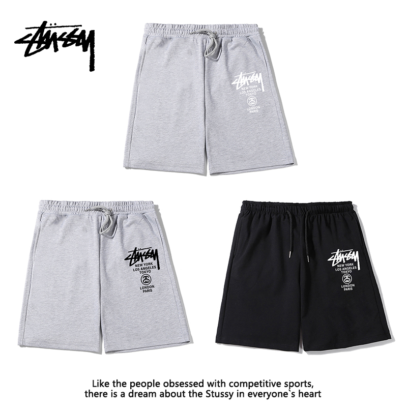 Brand Designer Replica
 Stussy Clothing Shorts Fake High Quality
 Black Grey White Printing Unisex Cotton