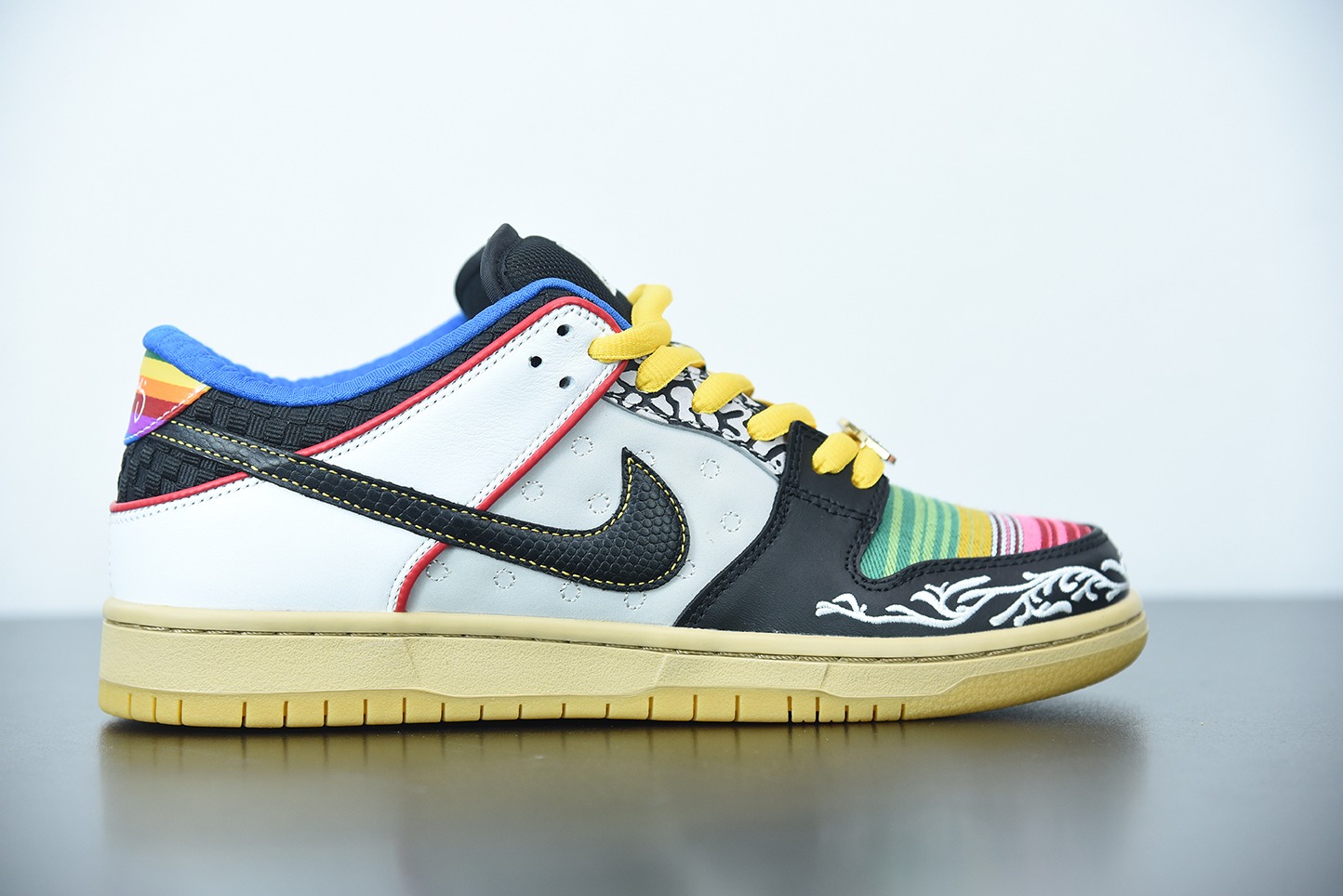 NK SB Dunk Low " What The Paul " 彩色拼接 不对称鸳鸯低帮运动鞋 货号:CZ2239-600