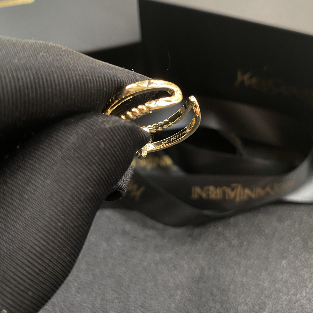 YSL New Ring--Open Ring Adjustable--Material Brass--Stamped--Gold Plated for Color Retention 16 o 1f6h1ob0j1g0edor1qaj1qp31pgps