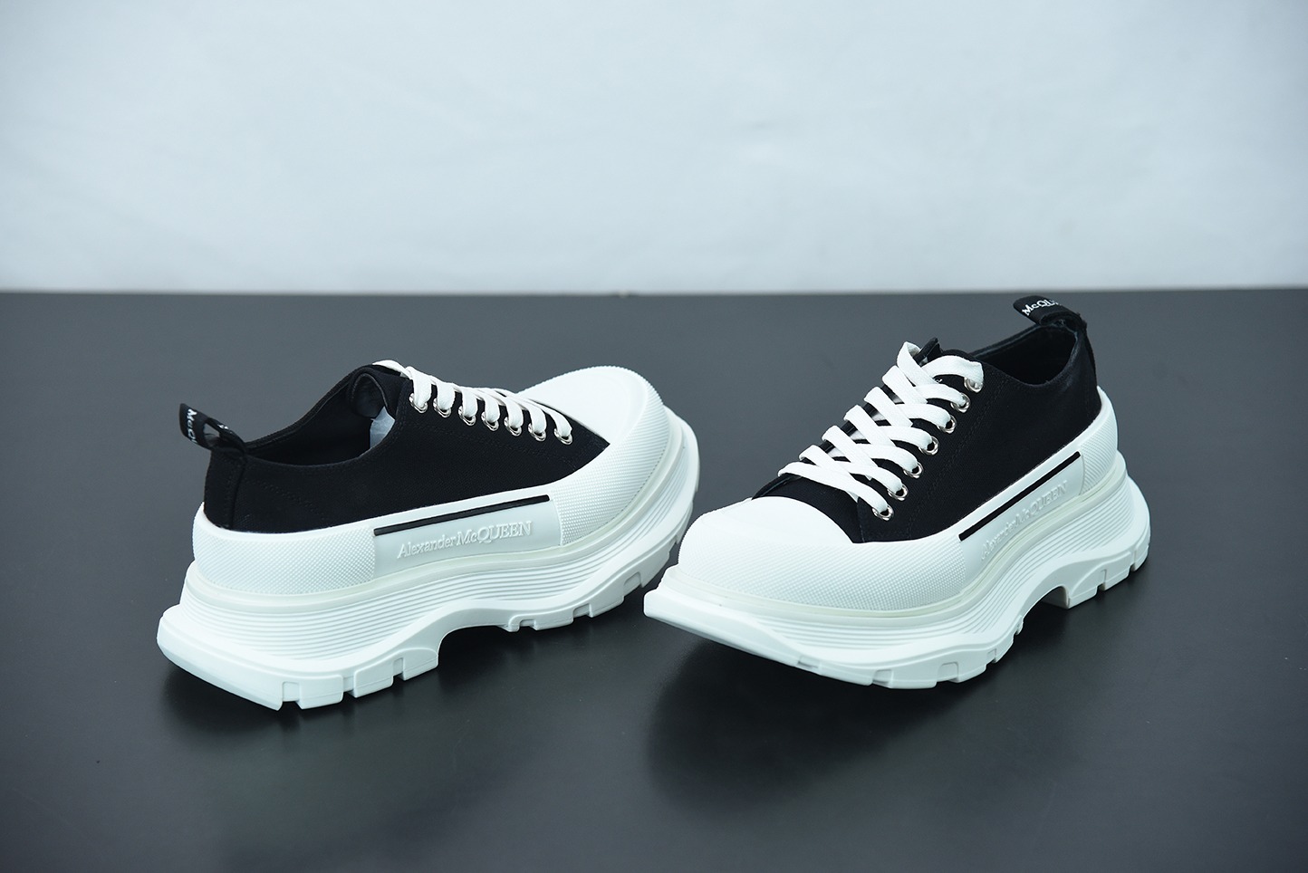 Alexander McQueen/亚历山大麦昆松糕鞋厚底增高帆布鞋Y07H5