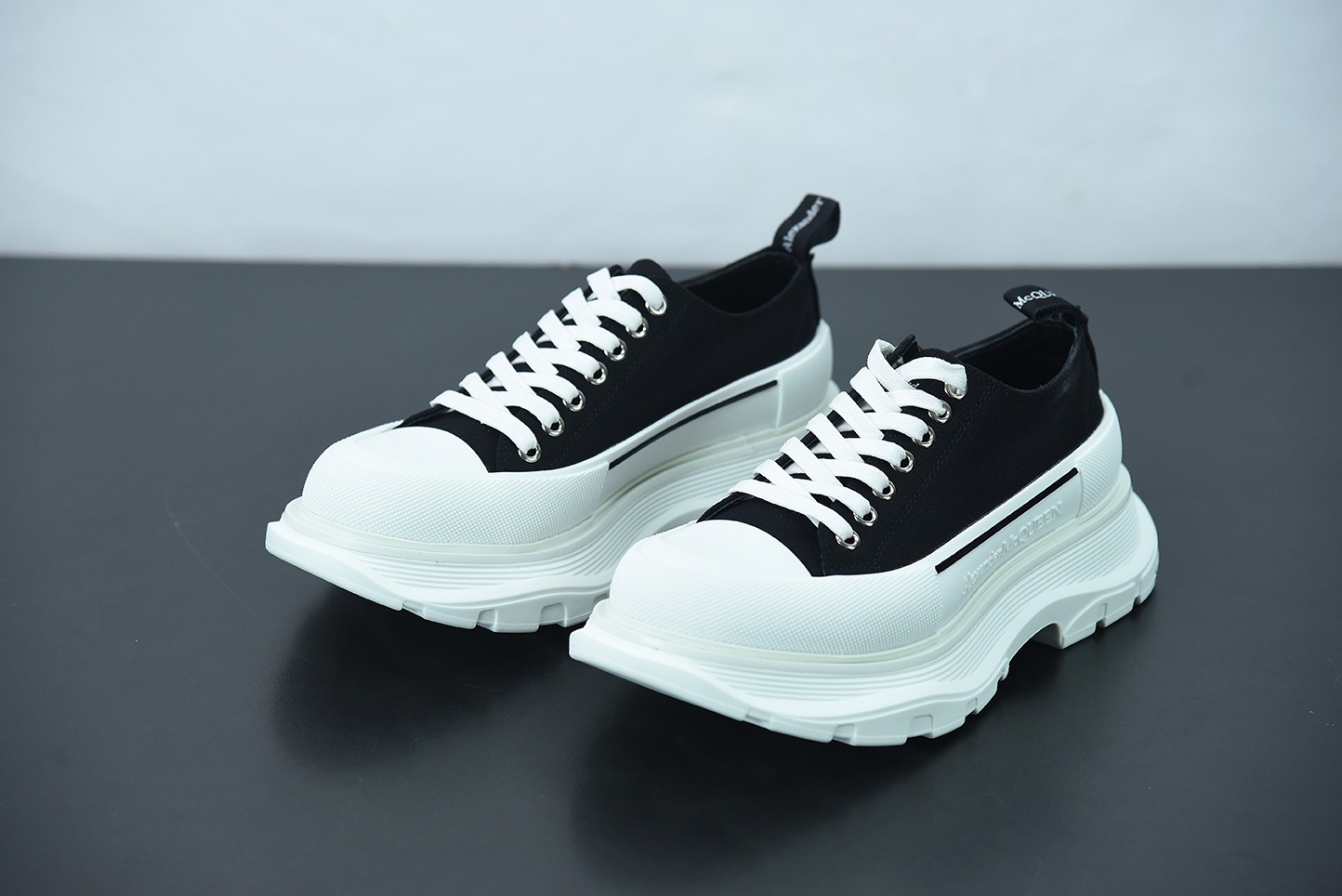 Alexander McQueen/亚历山大麦昆松糕鞋厚底增高帆布鞋Y07H5