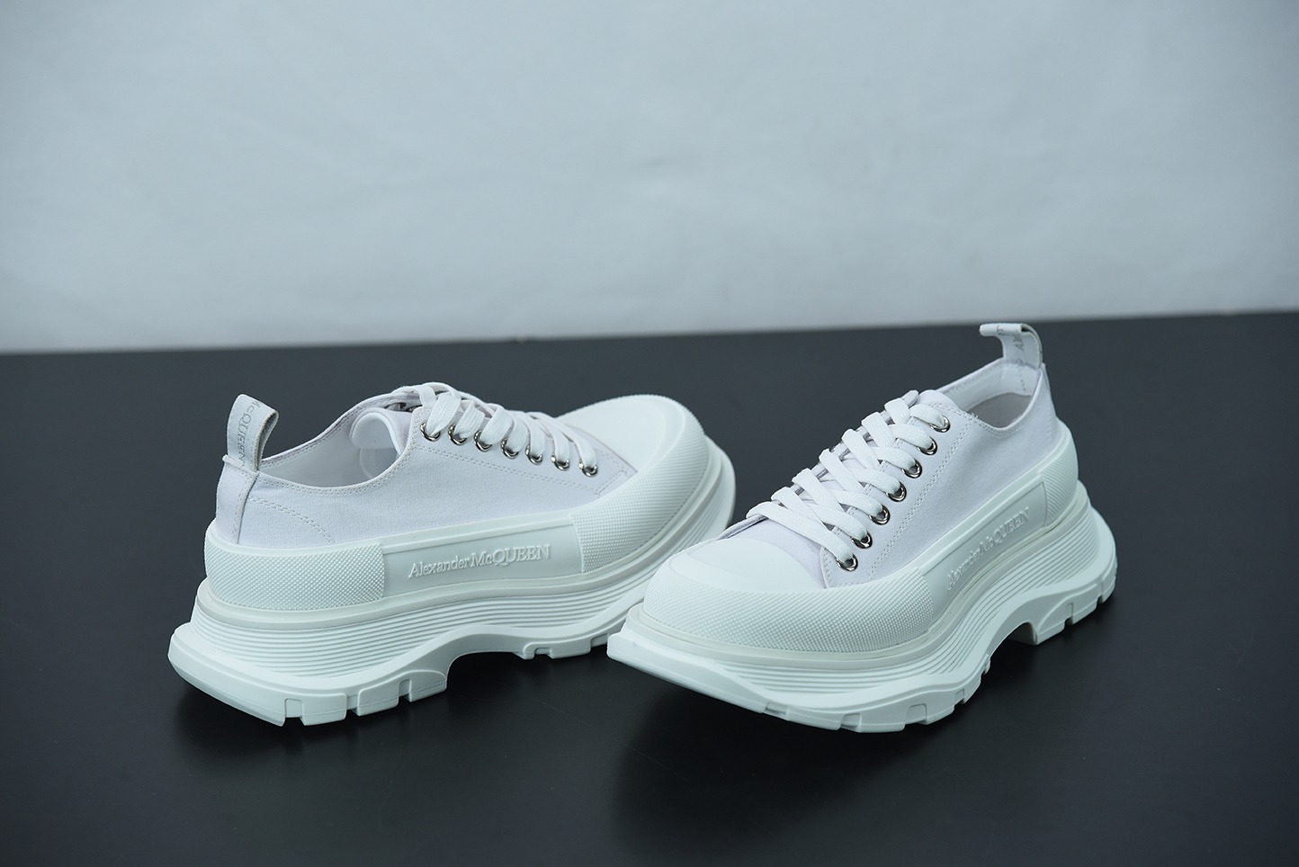 Alexander McQueen/亚历山大麦昆松糕鞋厚底增高帆布鞋Y07H5