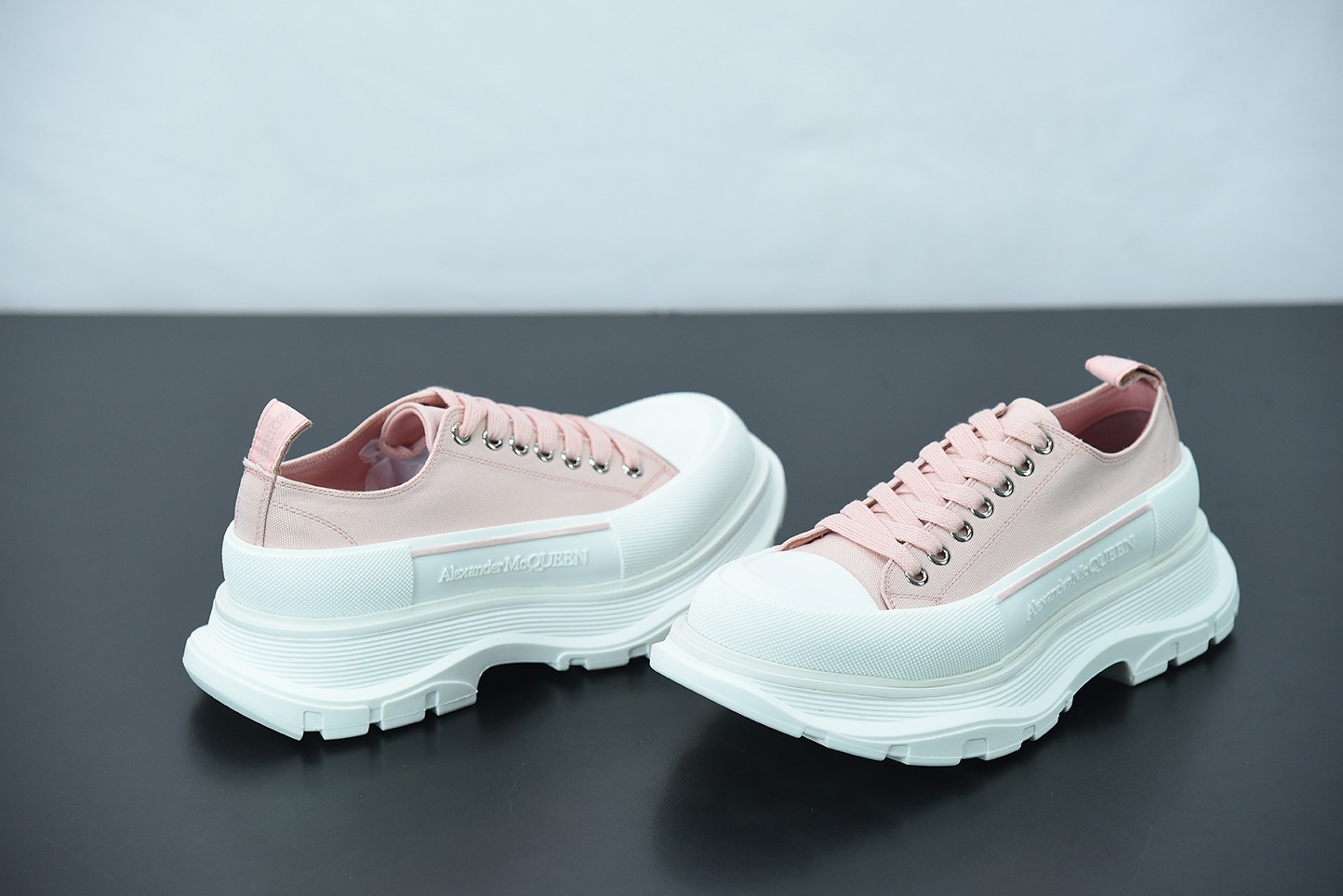 Alexander McQueen/亚历山大麦昆松糕鞋厚底增高帆布鞋Y07H5