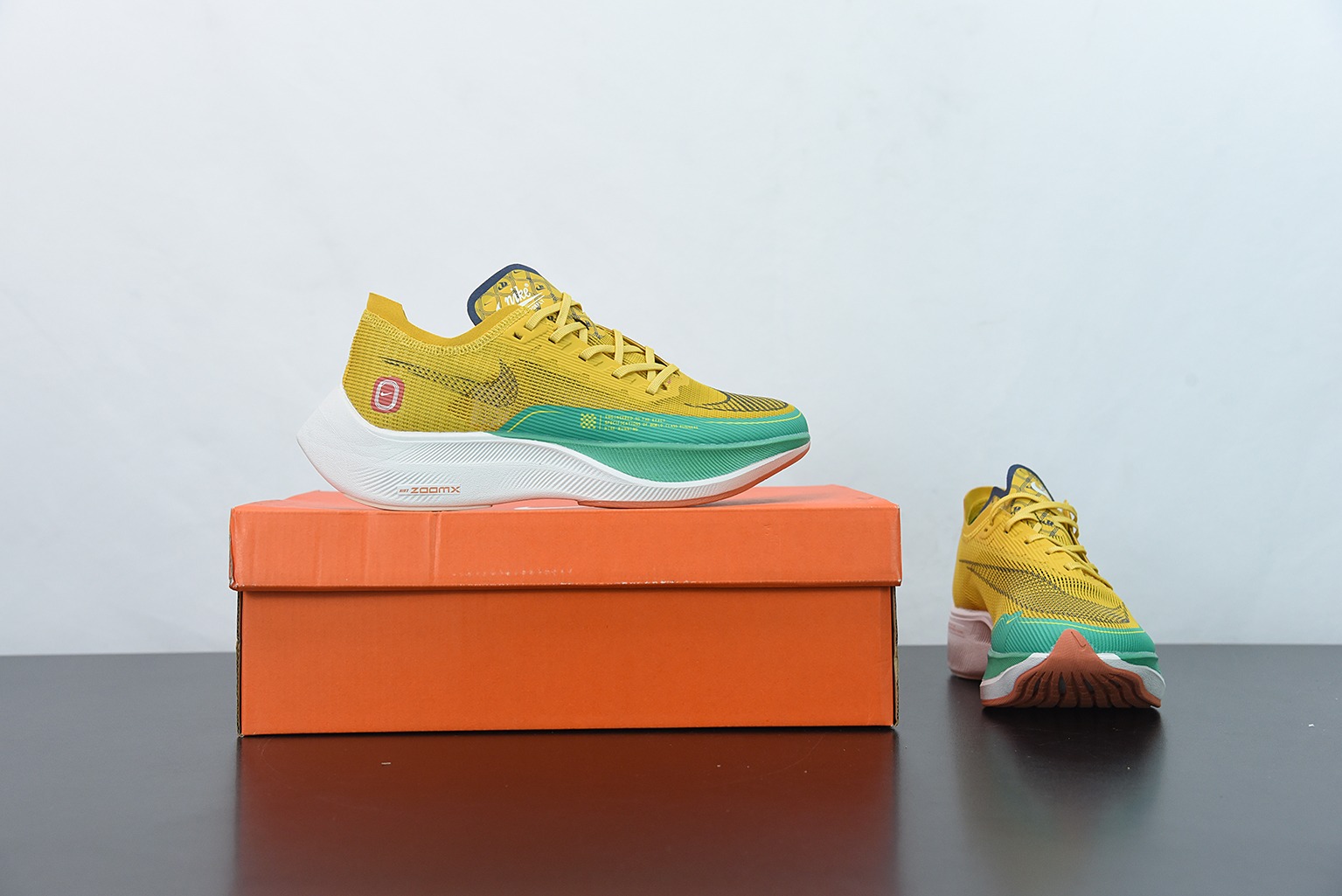 Nk ZoomX Vaporfly NEXT% 2 马拉松针织面透气运动跑鞋 黄绿 货号:DJ5182 -700