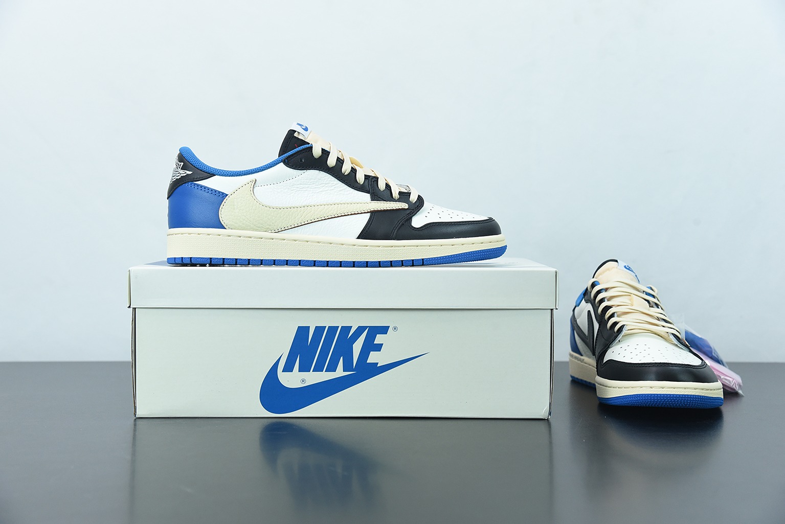 T02C6 纯原Air Jordan 1 AJ1 Low 乔丹1代 AJ1低帮 倒勾 篮球鞋/藤原浩 倒钩 货号:DM7866 140
