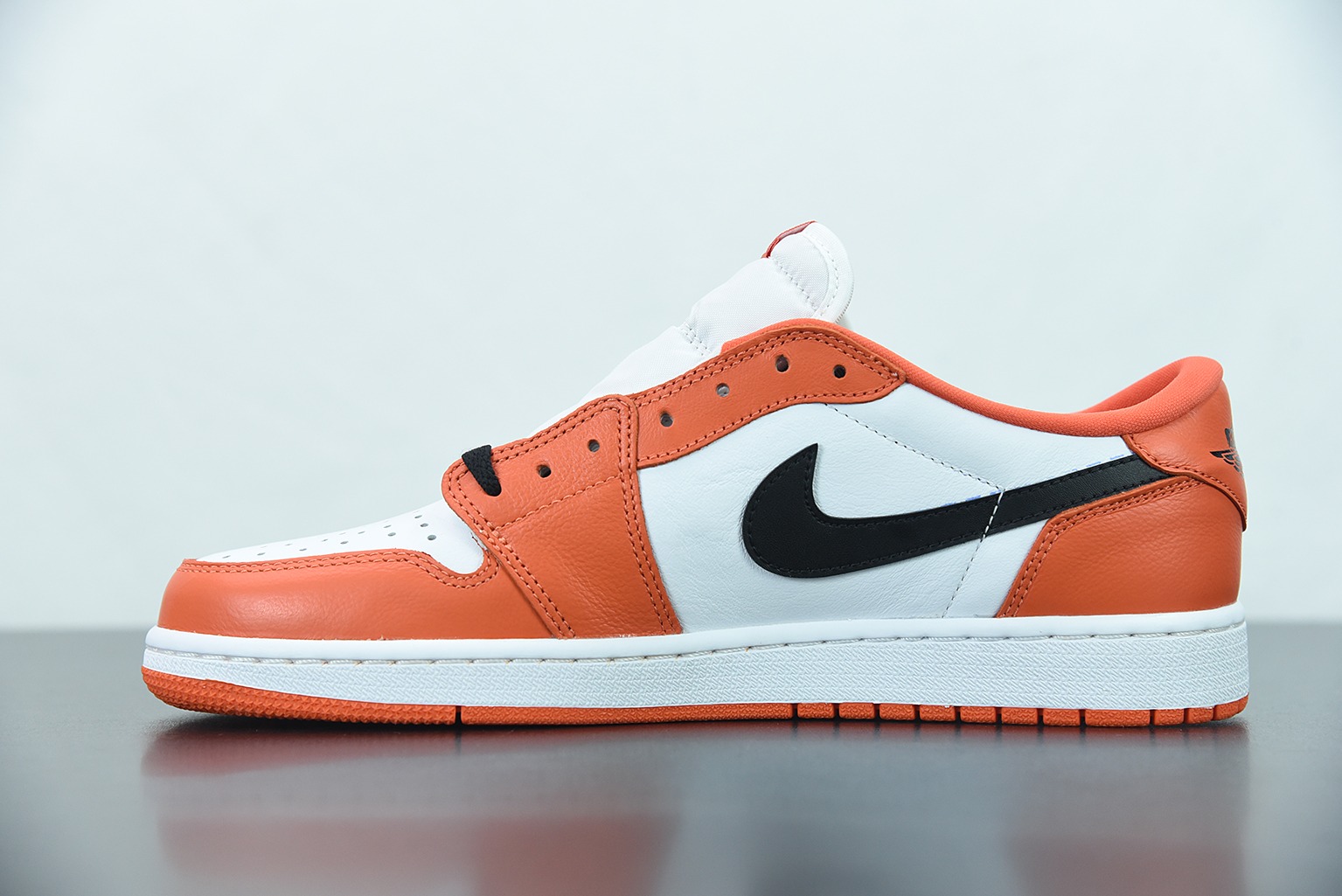 L00H5 纯原版本 Air Jordan 1 Low AJ1 乔丹1代低帮篮球鞋 白 橙扣碎 货号:CZ0790 801