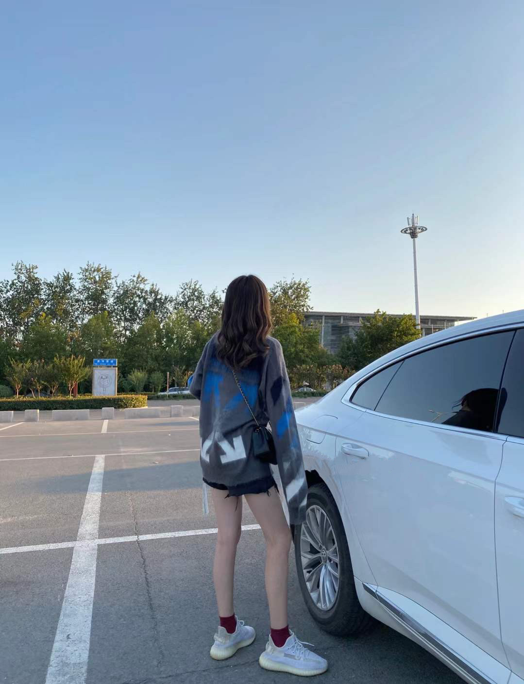 OFF WHITE OW 马海毛毛衣 上身效果#