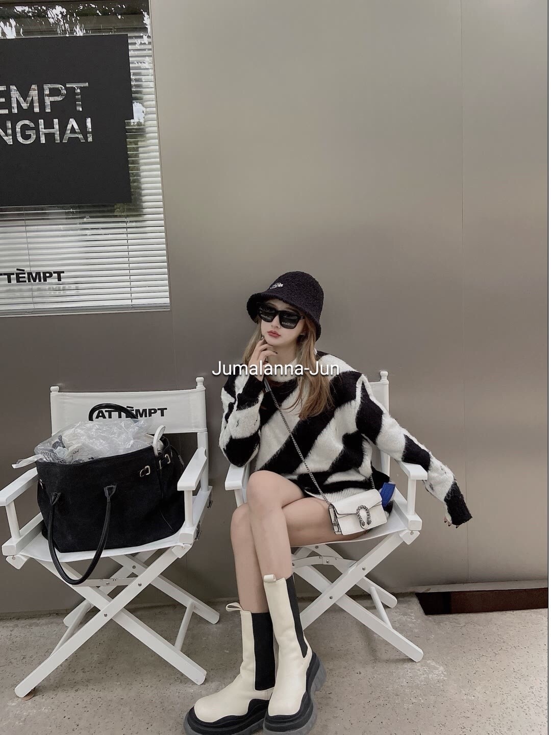 OFF WHITE OW 马海毛毛衣 上身效果#