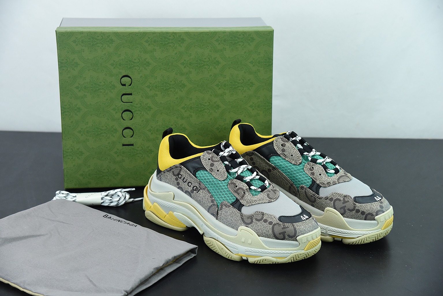 巴黎世家一代 古驰联名 Gucci Balenciaga 巴黎世家 1.0 初代 复古老爹鞋