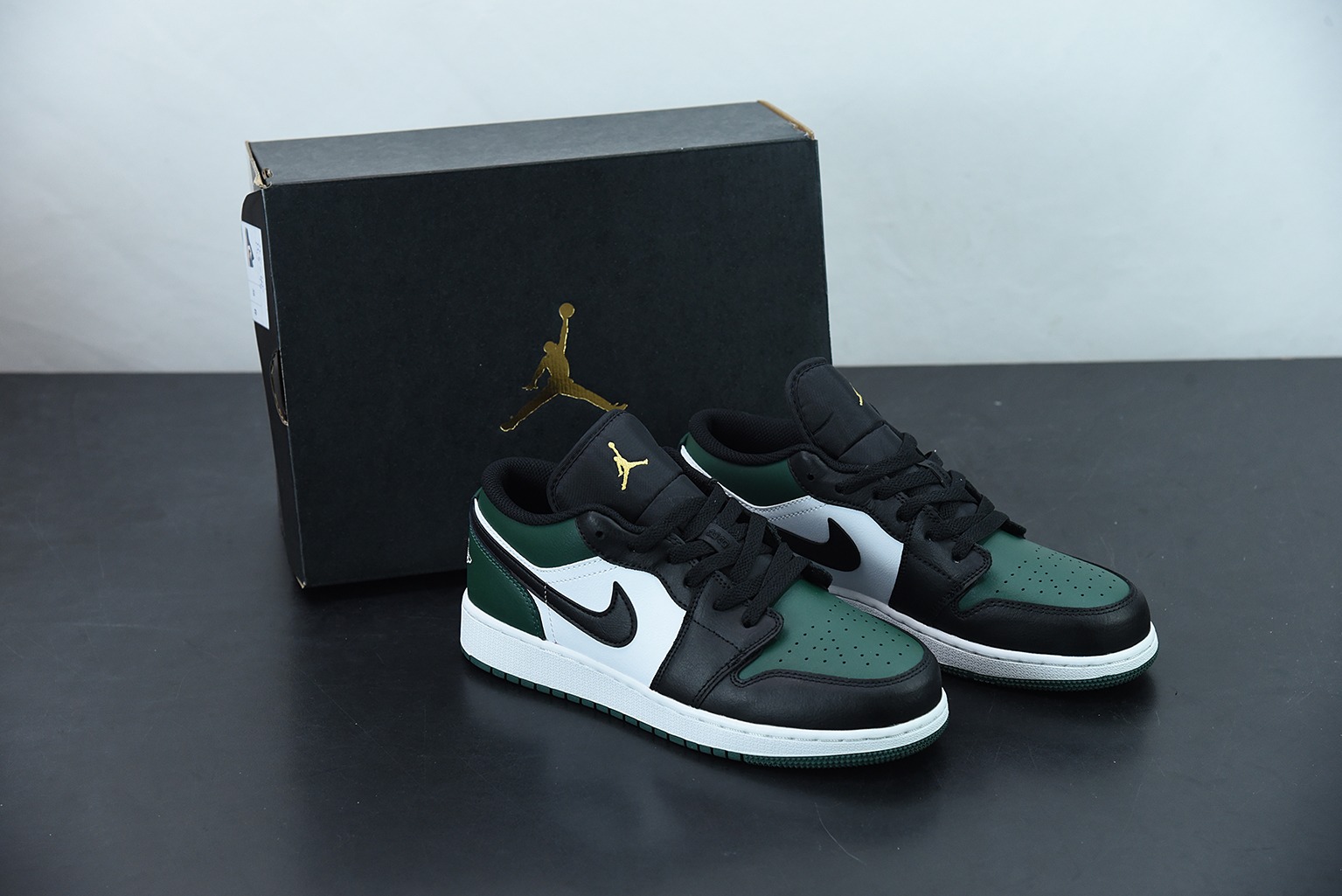 Air Jordan 1 Low 黑绿脚趾 AJ1乔1低帮文化篮球鞋 货号:553558-371