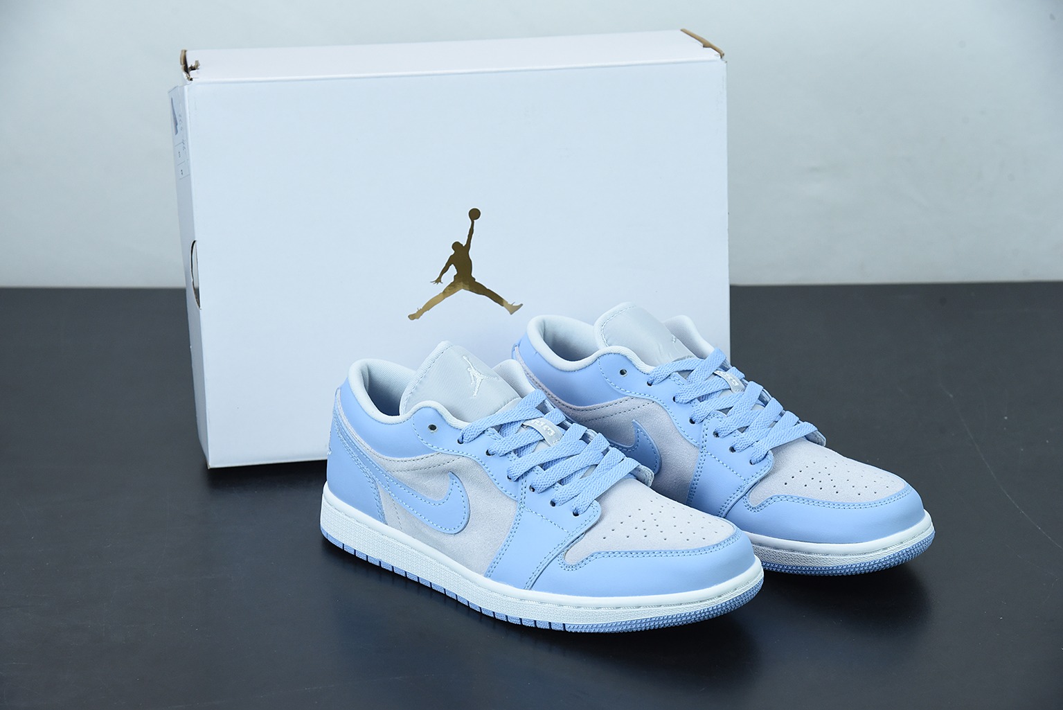Air Jordan 1 Low AJ1乔1大学蓝 冰蓝灰 低帮休闲板鞋 货号:DC0774-050