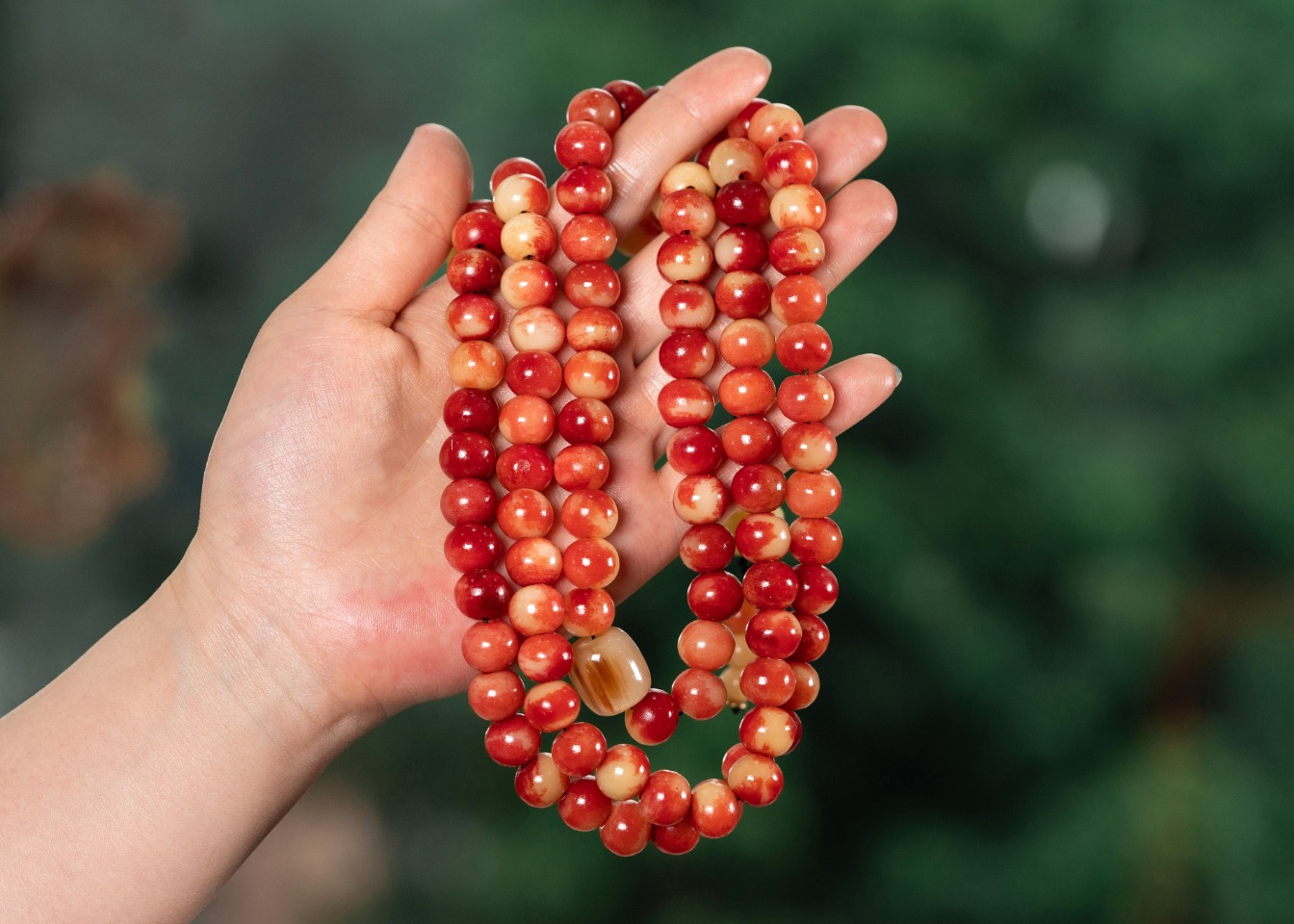 代理价269
——骆驼骨•108佛珠——约8mm——搭配：象牙果雕龙吐珠三通、驼骨背云、驼骨卡子、牦牛角桶珠🙏🙏🙏佩戴转运的功效，（图片展示12mm）一切脏东西不敢靠近，佩戴以行至山野林间  鬼魅邪兽 皆以避之 不敢近前 ！生意人必备