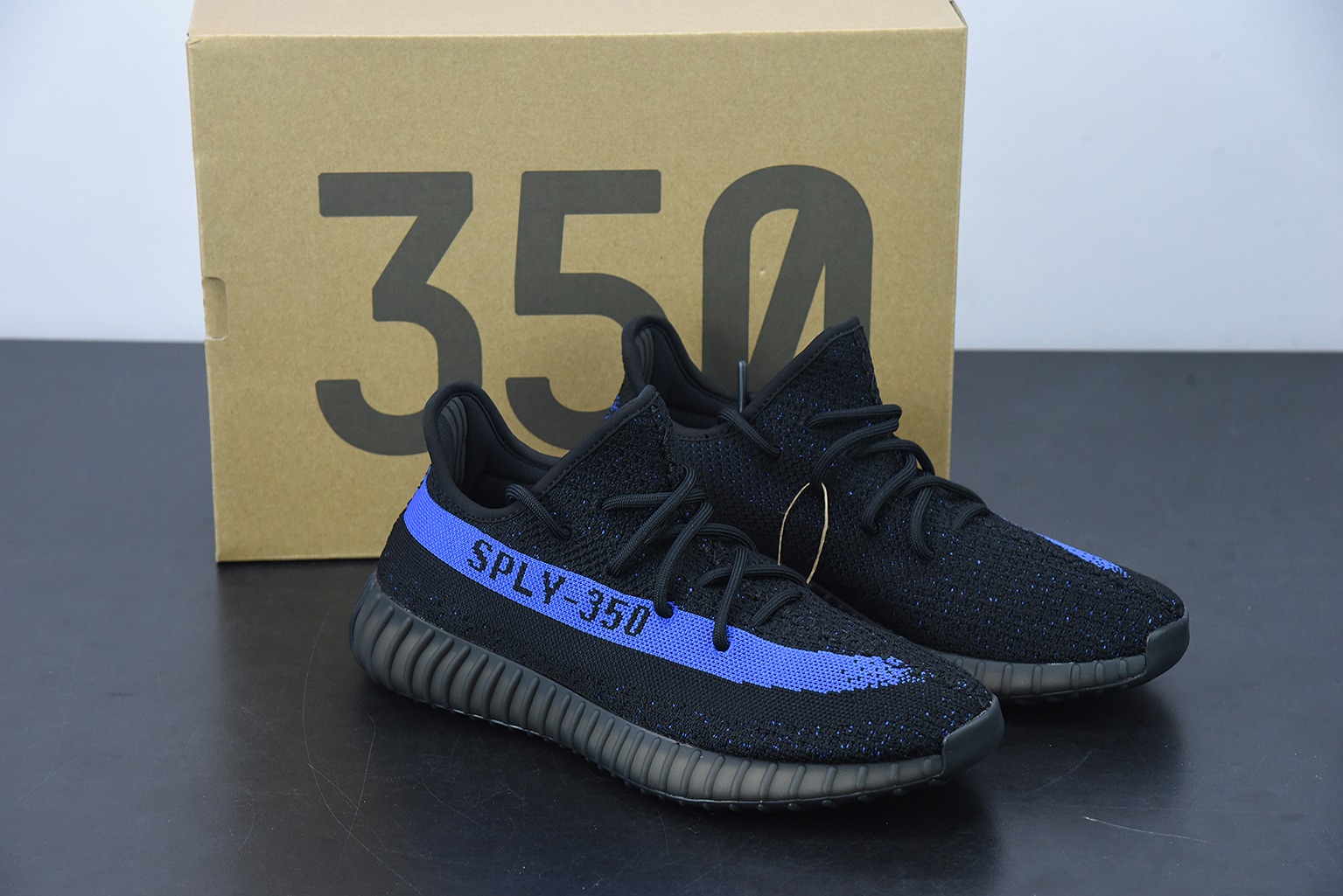 Yeezy Boost 350 V2"Dazzling Blue" 黑蓝 椰子运动跑鞋 官方货号：GY7164