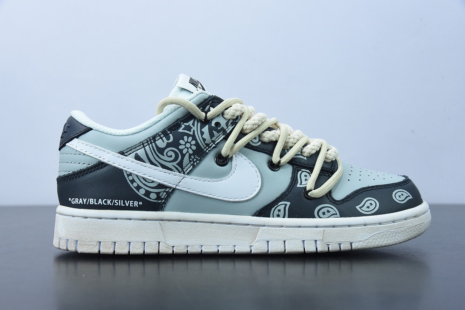 0H3G5 纯原版本 Nk Dunk Low "Retro" Vibe风做旧 解构鞋带 烟灰色 SB低帮运动休闲板鞋 DD1503-109