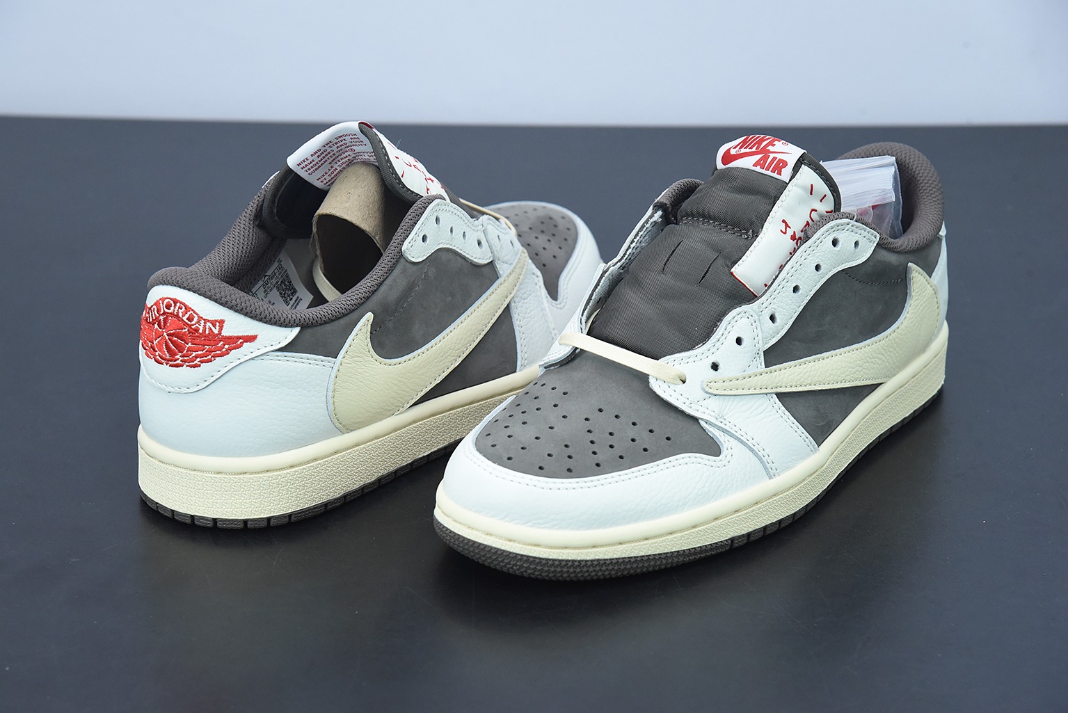 0H2K6 纯原 Travis Scott x AJ1 Low OG SP TS联名白棕倒勾低帮 DM7866-162