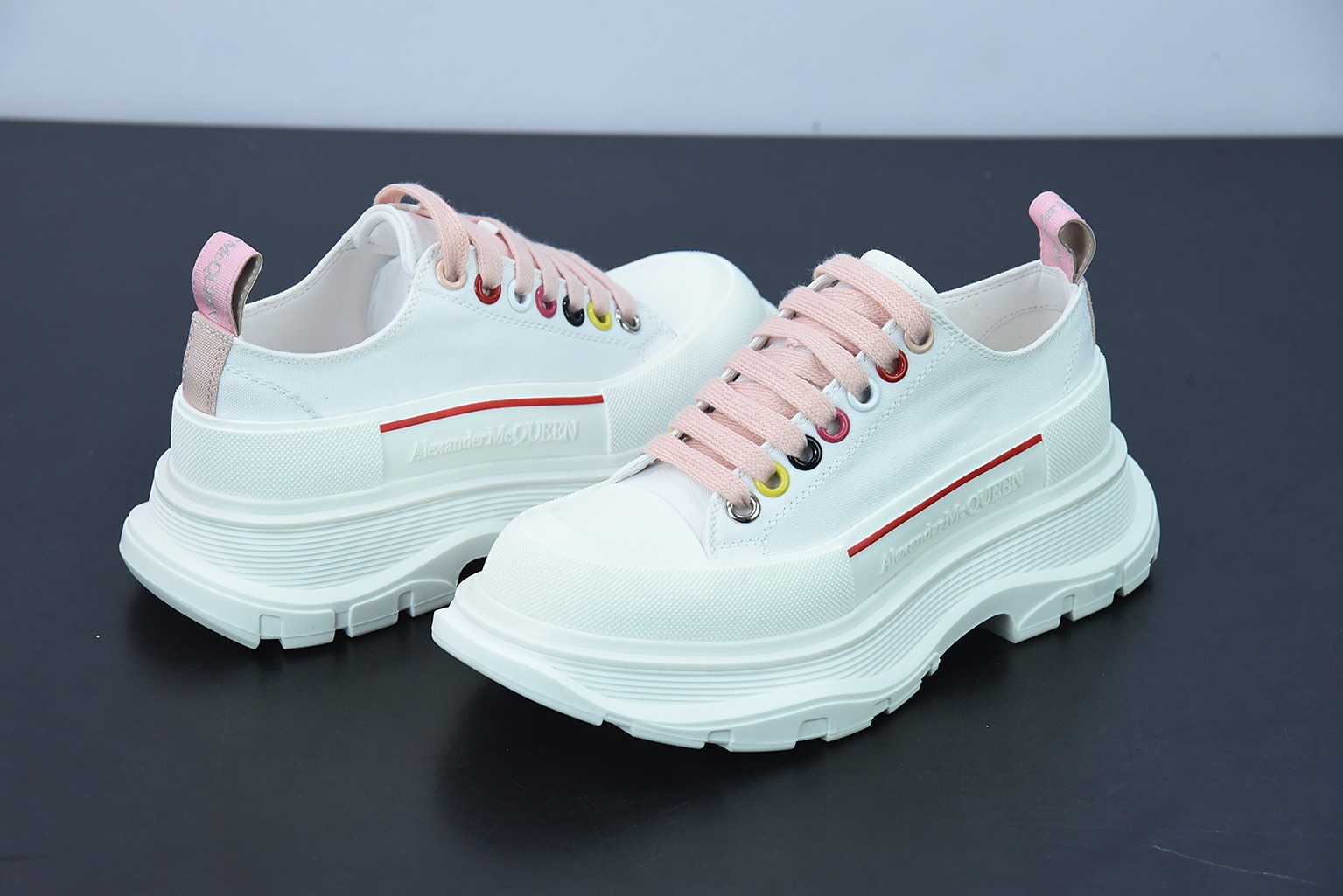 Alexander McQueen/亚历山大麦昆松糕鞋厚底增高帆布鞋Y07H5