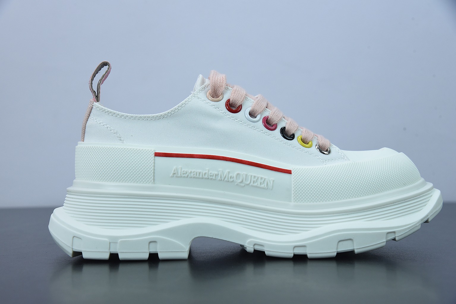 Alexander McQueen/亚历山大麦昆松糕鞋厚底增高帆布鞋Y07H5