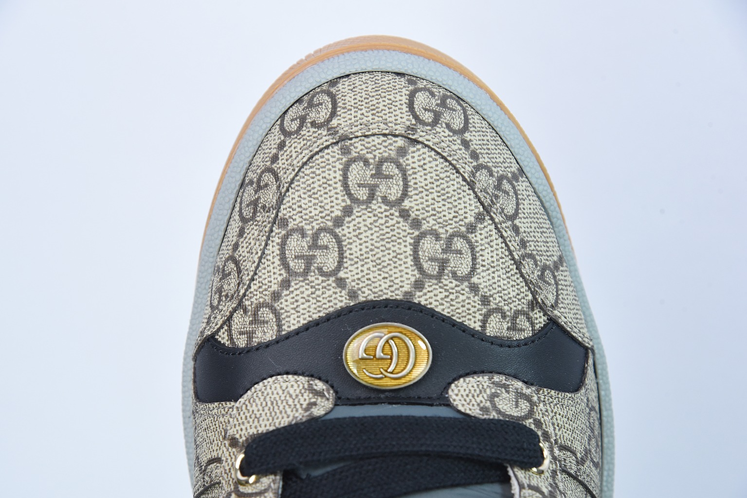 Gucci古驰小脏鞋系列 纯原绿盒 Distressed Screener sneaker 经典原型复古百搭做旧小脏板鞋