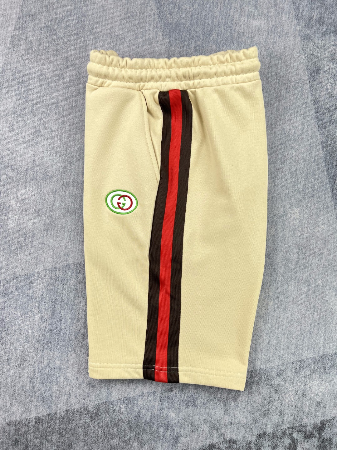 Gucci 22夏季新款 刺绣logo织带休闲短裤