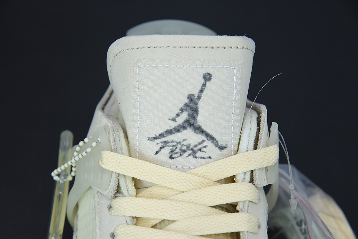 H09N3  Off-white x Air Jordan 4 AJ4乔4 OW联名 AJ4乔4 文化篮球鞋 货号：CV9388-001