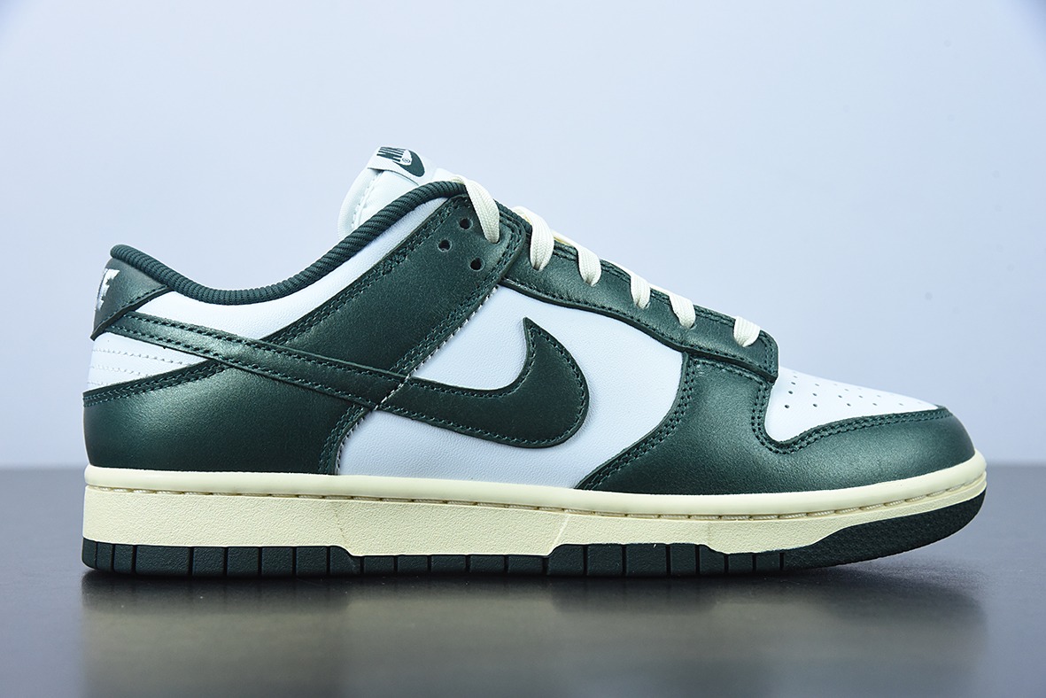 M03B5 纯原版本 NK Dunk Low " Vintage Green" 白绿做旧 低帮运动休闲板鞋货号: DQ8580-100