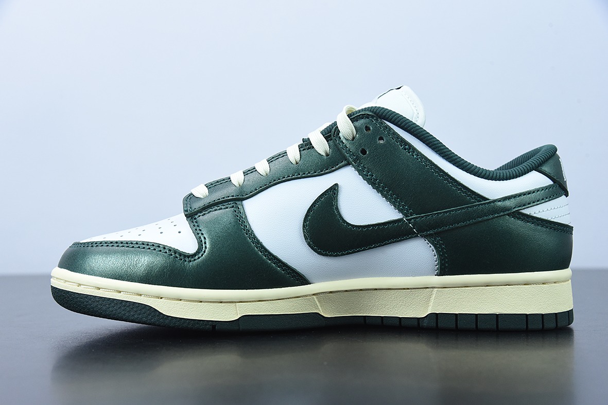 M03B5 纯原版本 NK Dunk Low " Vintage Green" 白绿做旧 低帮运动休闲板鞋货号: DQ8580-100