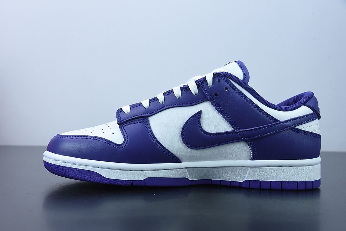 M00B5 纯原版本 NK Dunk Low " Court Purple" 白紫 低帮运动休闲板鞋 货号:DD1391-104