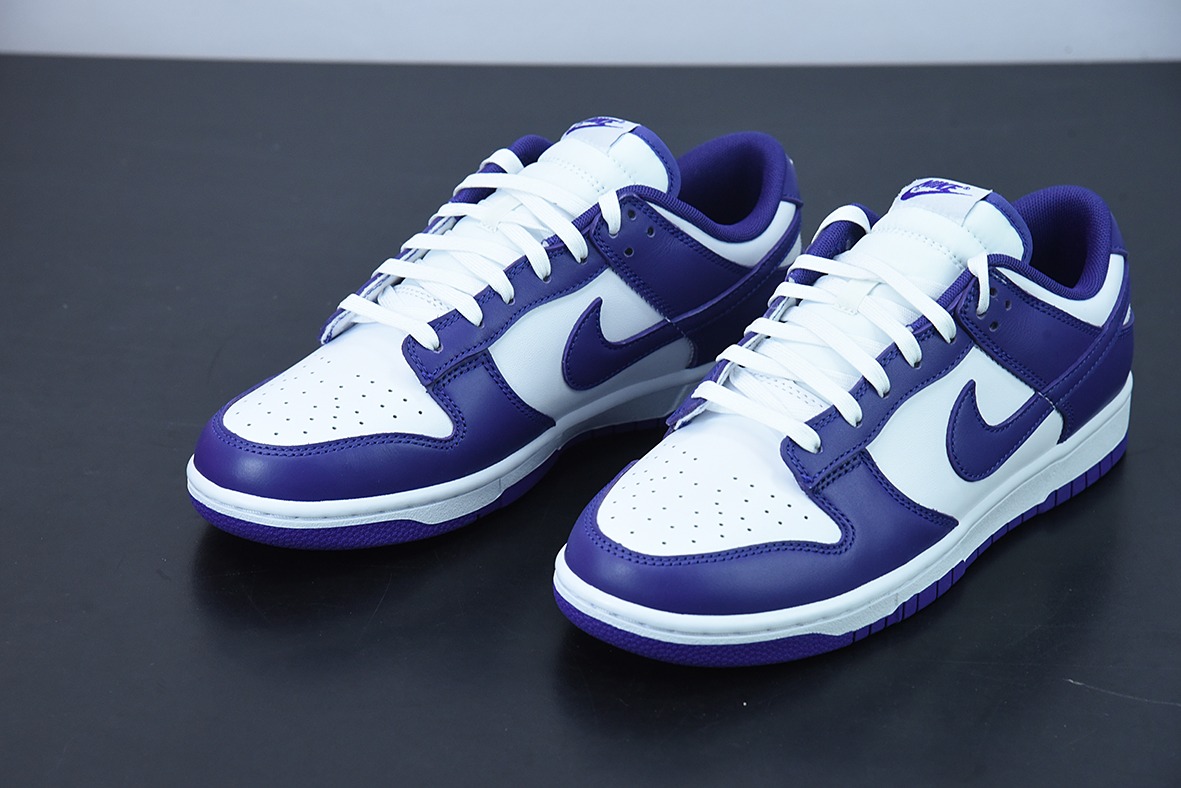 M00B5 纯原版本 NK Dunk Low " Court Purple" 白紫 低帮运动休闲板鞋 货号:DD1391-104