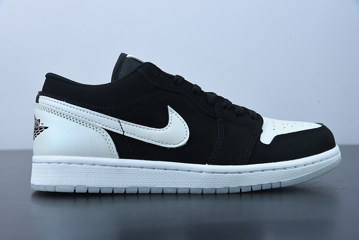Air Jordan 1 AJ1 Low低帮 珠光白黑熊猫 男鞋 货号：DH6931-001