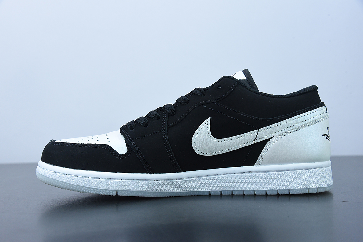 Air Jordan 1 AJ1 Low低帮 珠光白黑熊猫 男鞋 货号：DH6931-001