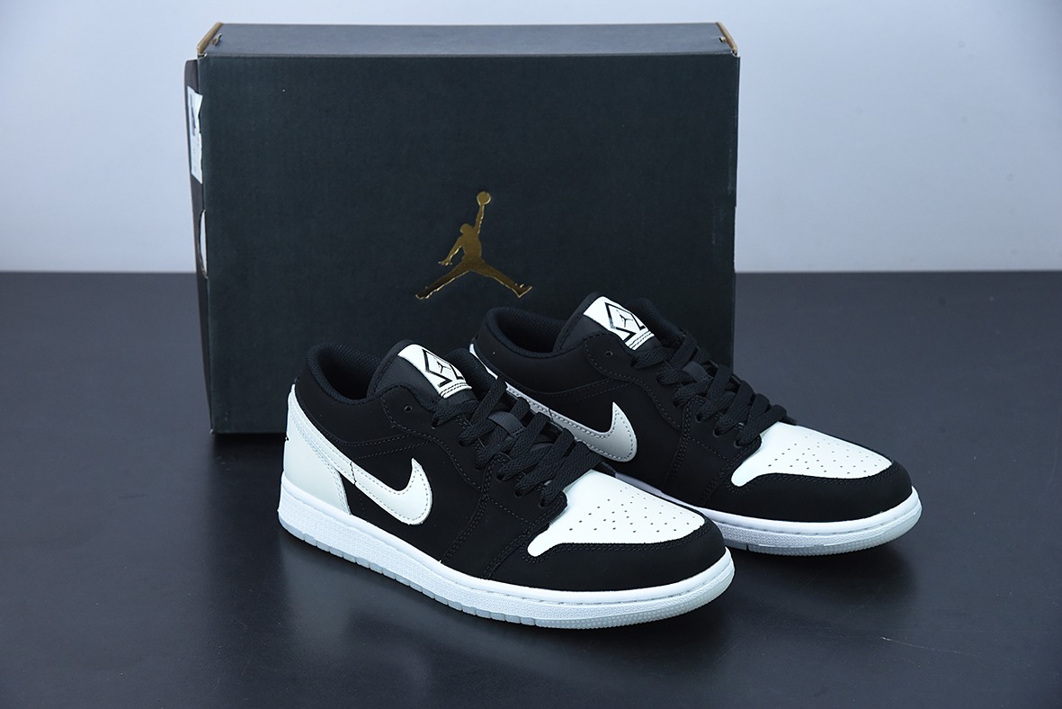 Air Jordan 1 AJ1 Low低帮 珠光白黑熊猫 男鞋 货号：DH6931-001