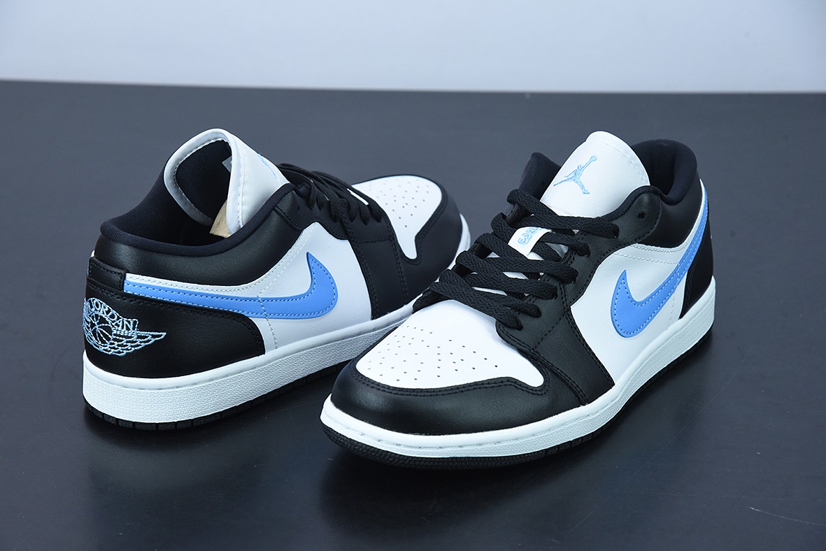 Air Jordan 1 University Blue AJ1low 低帮黑白蓝篮球鞋货号:DC0774-041